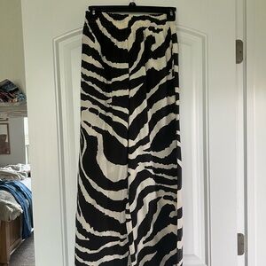 Zebra Print Women's cropped wide leg pants